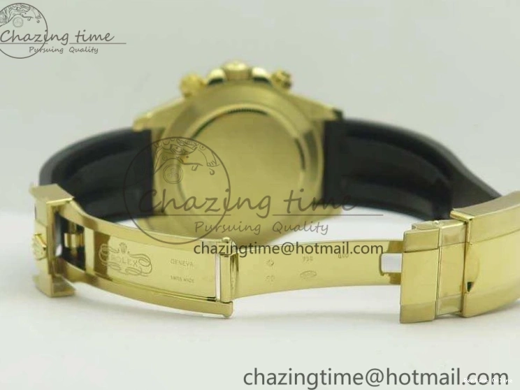 0109 Tailored Daytona 116518 LN YG ARF 1:1 Best Edition Black Dial On Rubber Strap A4130 Super Clone 3479